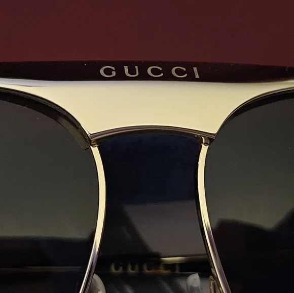Gucci Aviator Gold Metal Sunglasses